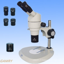 Microscope stéréo en zoom optique parallèle populaire de haute qualité (Mzps0850)